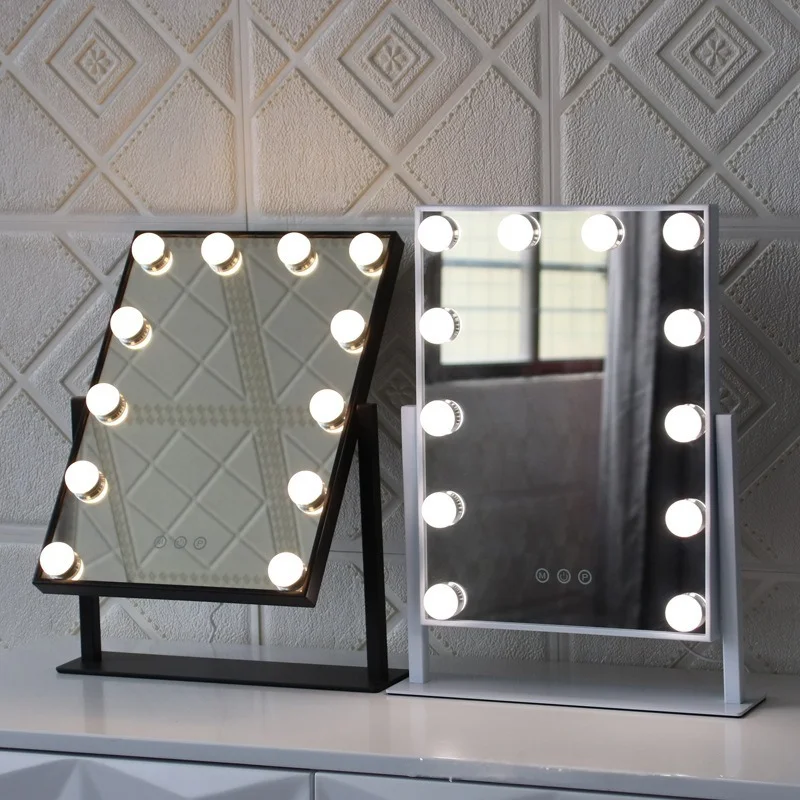 desktop Portable LED makeup mirror with light bulb makeup mirror, internet famous high-definition makeup mirror, fill light mirr