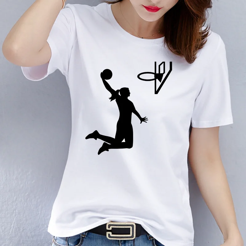 2026 Women Basketball Girl Woman T-Shirt Basketball-Player Apparel Fu Aesthetic Clothes  Graphic T Shirts Tops Women Clothing