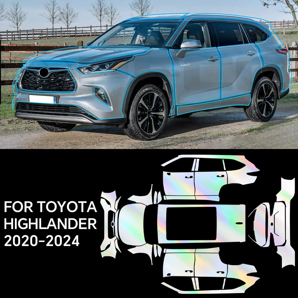 

Pre Cut For Toyota Highlander 2020-2024 TPU Car Paint Protection Film Car Body Anti-Scratch Sticker Paint Protection Film