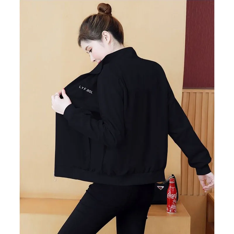 إضافة المخملية دون/معطف قصير 2025 ربيع الخريف المرأة الجديدة سترة واقية سترة الكورية طوق الإناث خندق معطف فضفاض ملابس خارجية