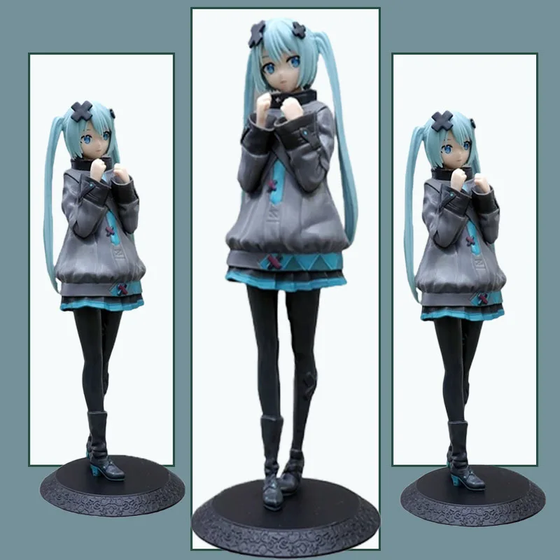 En Stock 21cm Hatsune Miku en el mundo, un Miku que no puedo cantar Anime acción Kwaii Miku figuras modelo juguetes regalos de navidad