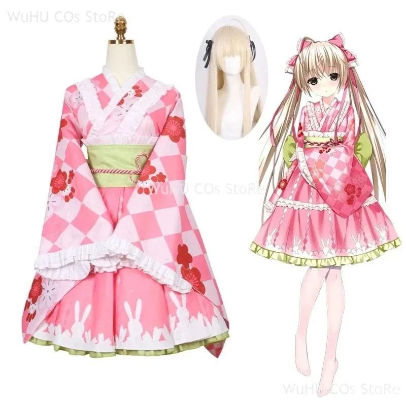 

Game Kasugano Yosuga No Sora Sky Of Connection Japanese Kimono Cosplay Costume For Women Halloween Roleplayv;2,r'6;t. FD1;6