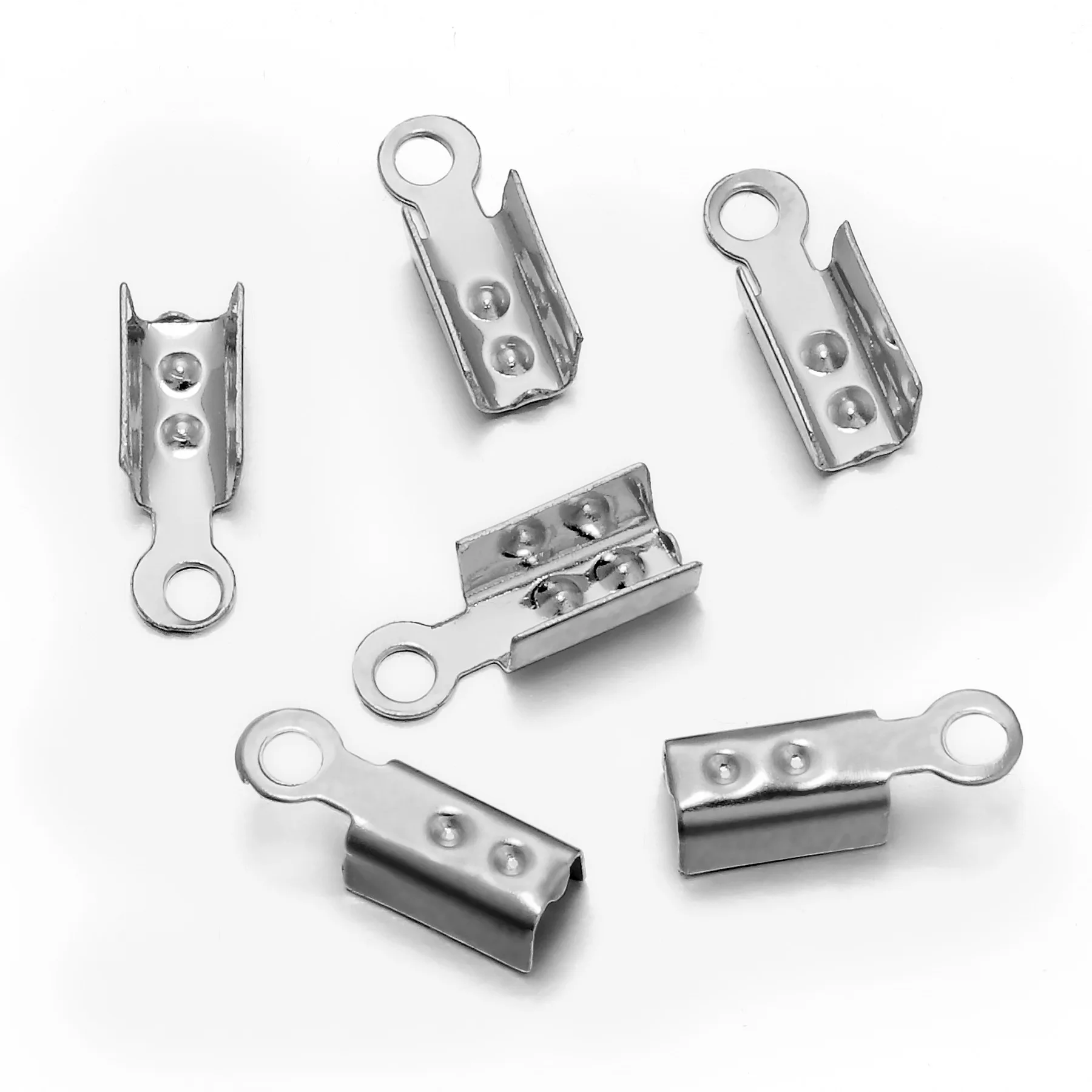 200pcs Hot Selling 2mm Flat Wax Thread Velvet Rope End Buckle Necklace Spinning Baotou Rope Buckle Accessories Wholesale