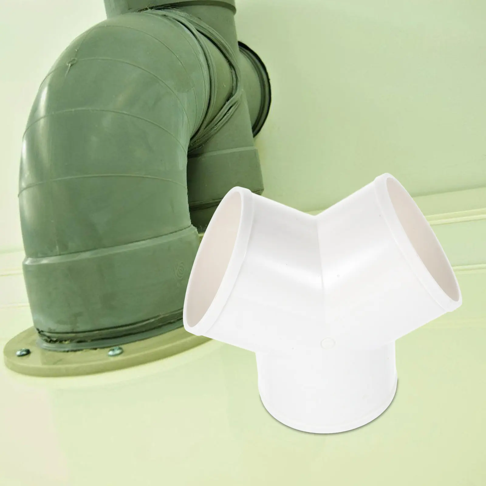 Y-Shaped Three-Way Duct Splitter for Dryer Vent Hvac Exhaust Fans Round Duct Connection Versatile Residential Commercial