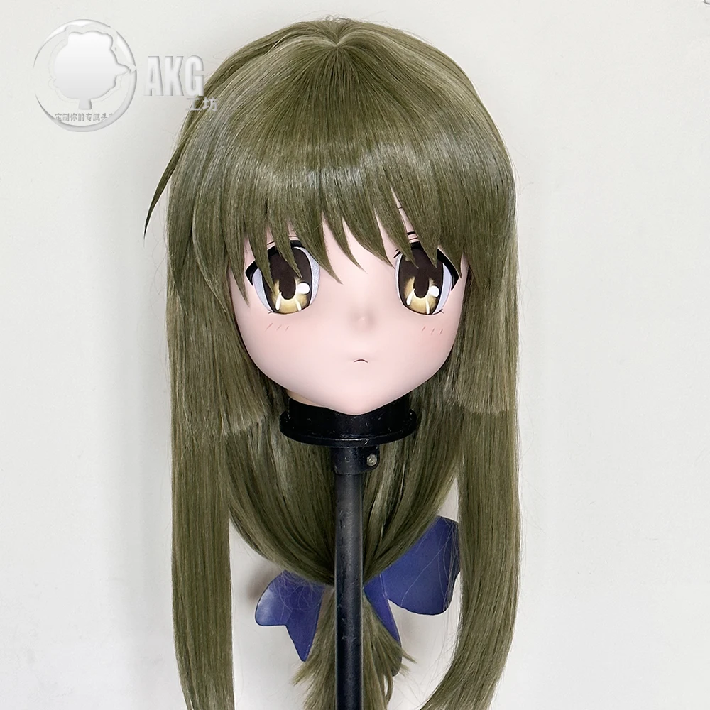 (AL250) Customize Character Crossdress Female/Girl Resin Half/Full Head With Lock Cosplay Japanese Anime Game Role Kigurumi Mask