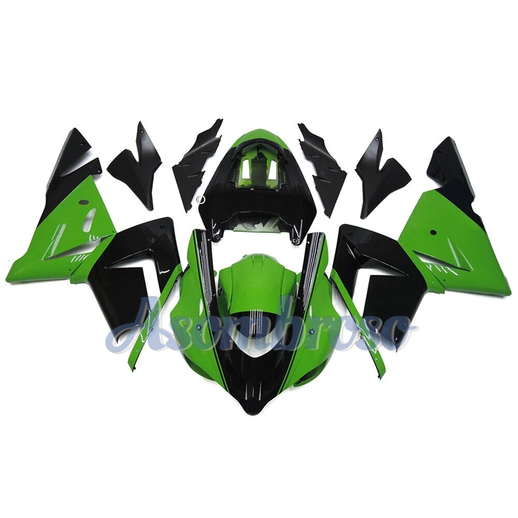 Bods set Rebuild Fairing kit fit for Ninja zx10r 2004 2005 ZX-10R ZX10R 10R ABS Injection Plastic Green black housing