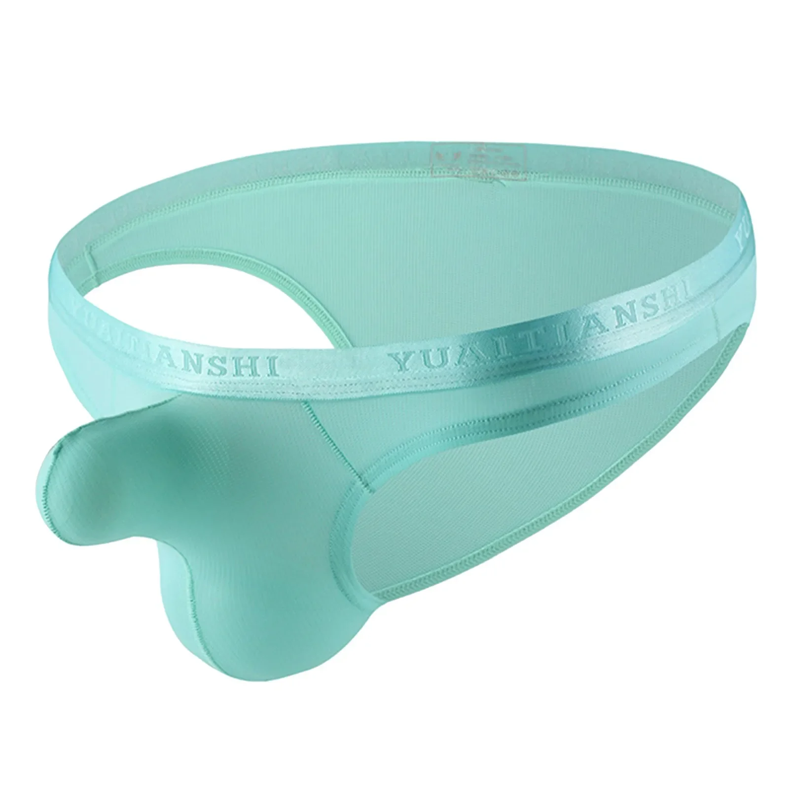 

Men's Sexy Low-Rise Nylon Briefs Jacquard Thin Solid Color Separation Pouch Plus Size Underwear Gays Erotic Low Waist Underpants