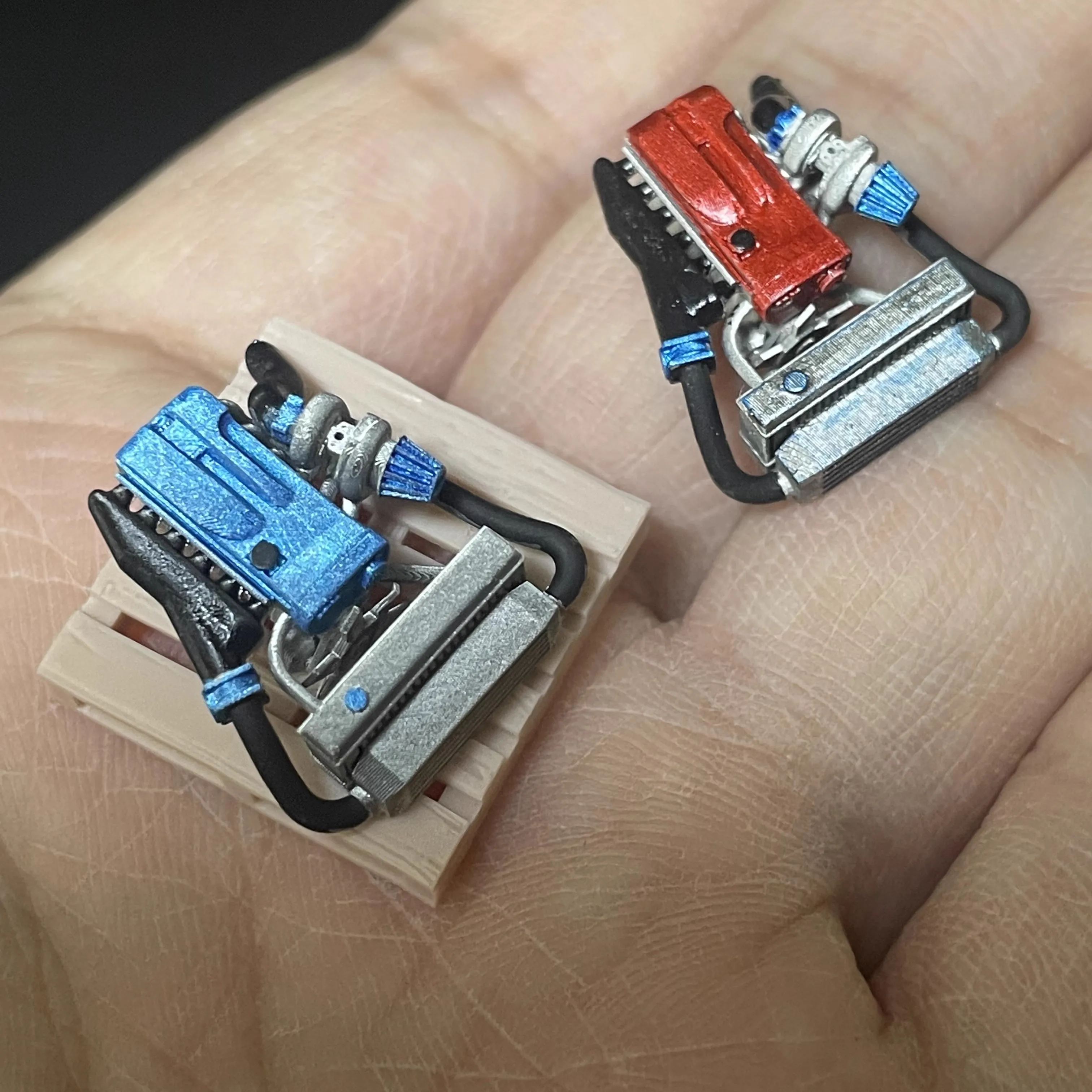 Refit Car Parts 1:64 Engine Model GTR RB26 Modified Garage Scene Decoration