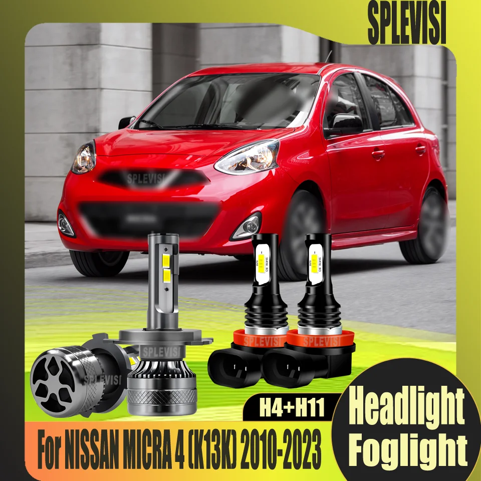 

LED Headlight Foglight Night driving safety For NISSAN MICRA 4 (K13K) 2010 2011 2012 2013 2014 2015 2016 2017 2018 2019-2023