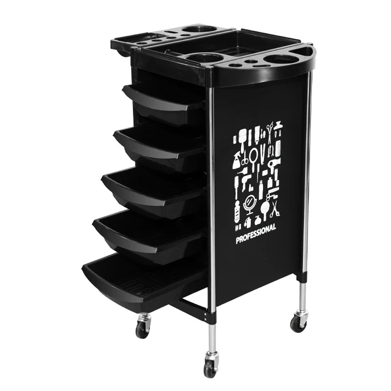 Beauty Salon Tray Trolley Hair Perm Dyeing Trolley Hair Salon Tool Cart Barbershop Five-layer Storage Storage