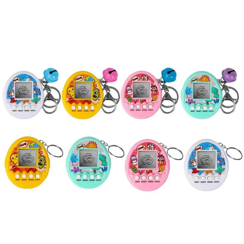 Electronic Digital Pet Game Funny Console Machine Keychain E-Pet Game Nostalgic Virtual Interactive Toys Christmas Gift