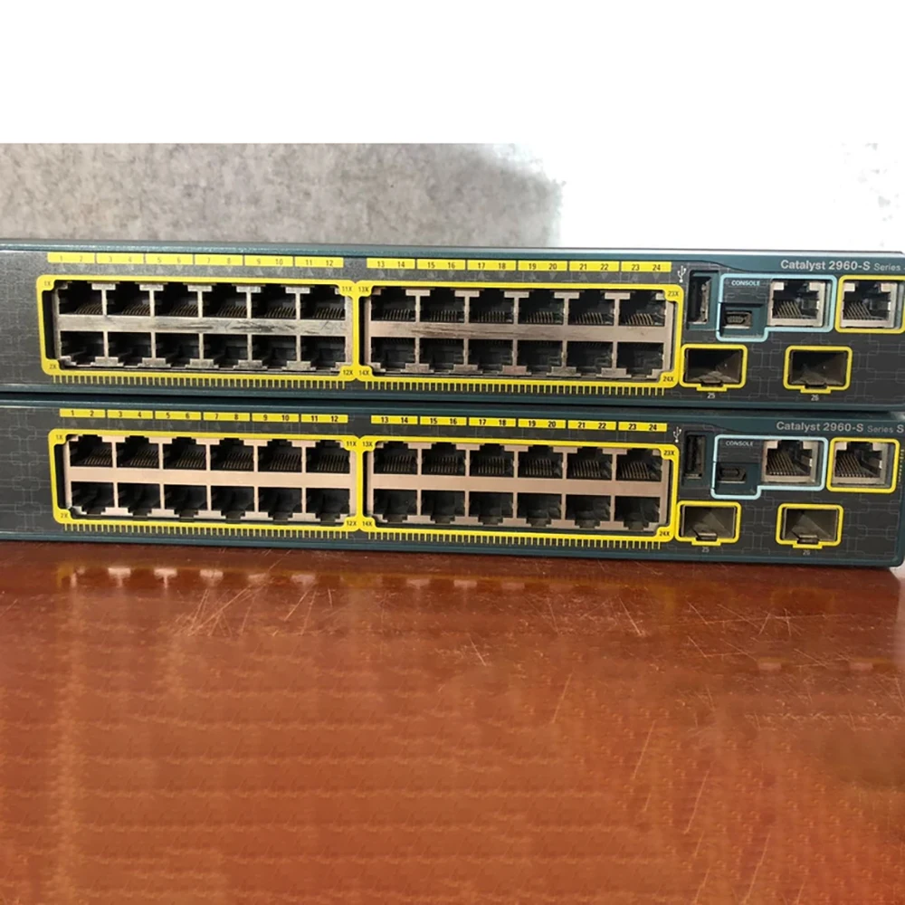 1pcs For Cisco 24-Port Gigabit Switch With Optical Port WS-C2960S-24TS-S