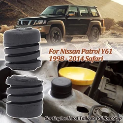 Car Engine Hood Tailgate Rubber Stop Mount Bush Buffer Cushion For Nissan Patrol Y61 1998 1999 2000 2001 2002 2003 - 2014 Safari