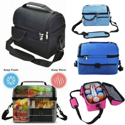 Lunch Bag Reusable Insulated Thermal Bag Women Men Multifunctional 8L Cooler and Warm Keeping Lunch Box Leakproof Waterproof