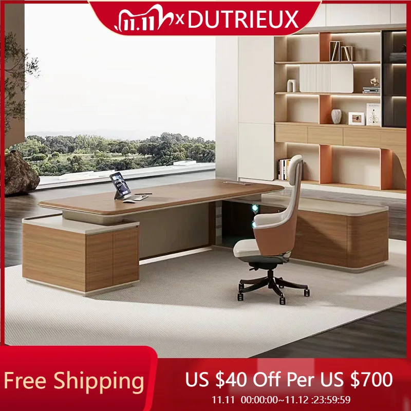 

Modern Design Computer Desks Executive Boss Quality Minimalist Office Desk Storage Organizer Escritorio Oficina Office Furniture