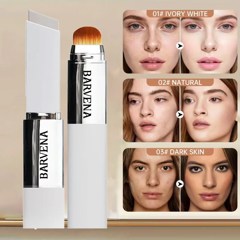 2-in-1 Color-Changing Foundation Stick Liquid Lightweight Moisturizing Brightening Foundation Color Changing For All Skin Types
