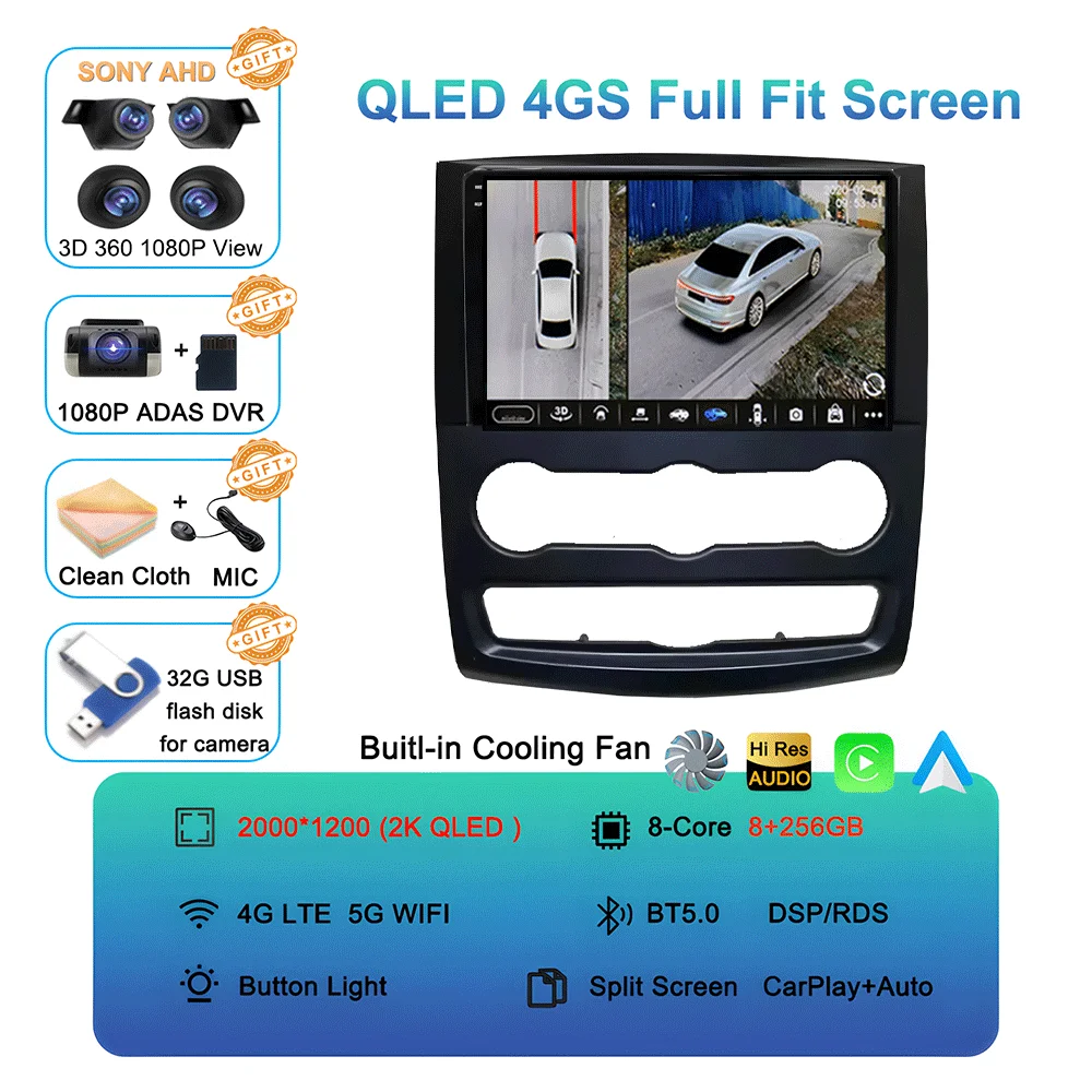 10 inch Android 16 autoradio multimediaspeler GPS stereo CarPlay+auto WIFI+4G DSP voor VW Crafter en Mercedes Benz Sprinter