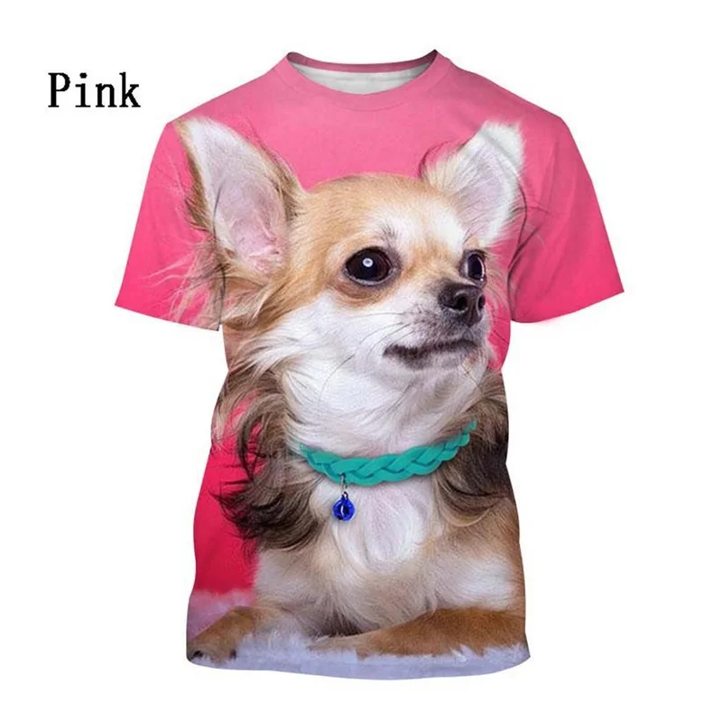 3d Printing Animal Dog Chihuahua Graphic T Shirts Men\'s And Women\'s Summer Casual Short-sleeved T-shirt Oversized Funny Tee Tops