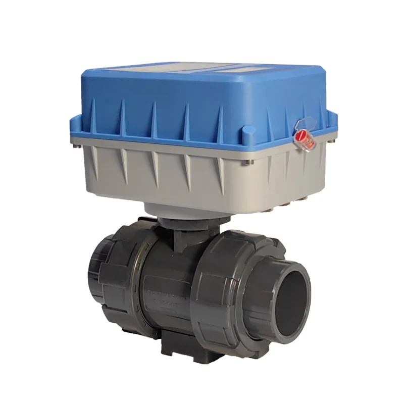 

DN50 Plastic Electric Water Ball Valve Solar-powered Actuator Sim Card 4G Remote Smart Control IP67 Protection PN16 Rating OEM