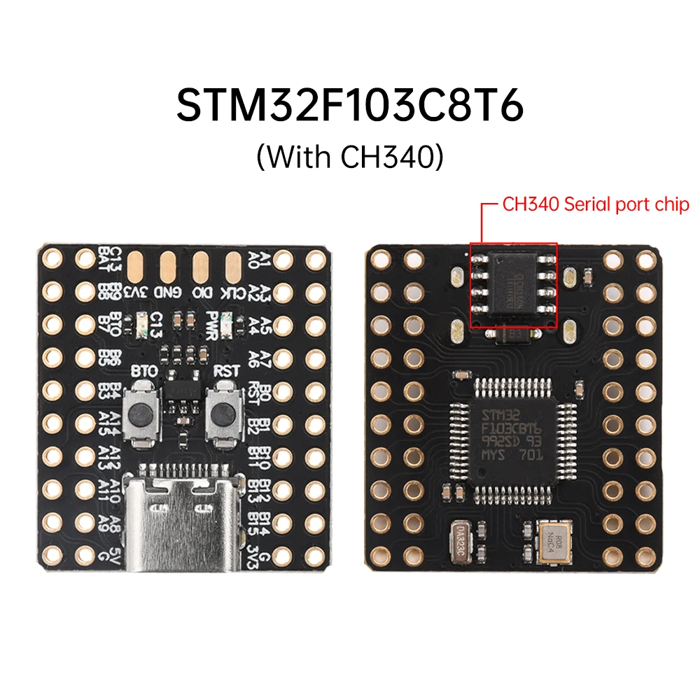 CH340 STM32F103C6T6A STM32F103C8T6 CH32V103C8T6 Mini Microcontroller Development Board Arm Architecture Minimum System Board