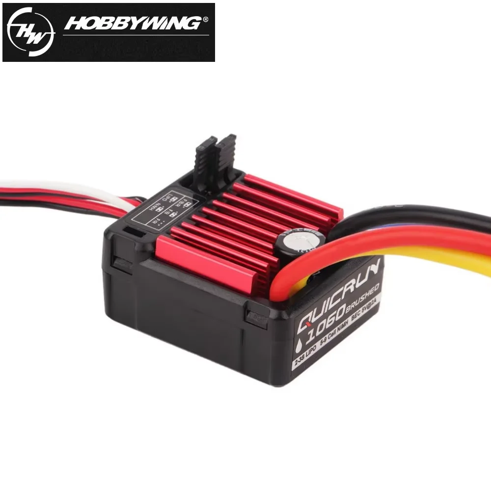 HobbyWing QuicRun 1060 ESC 60A Brushed Electronic Speed Controller With Built-in Capacitor Module for 1:10 RC Car