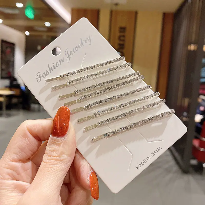 

Корейский стиль, трендовая заколка для волос со сверкающими бриллиантами, челка, сказочный головной убор, блестящая женская заколка для волос