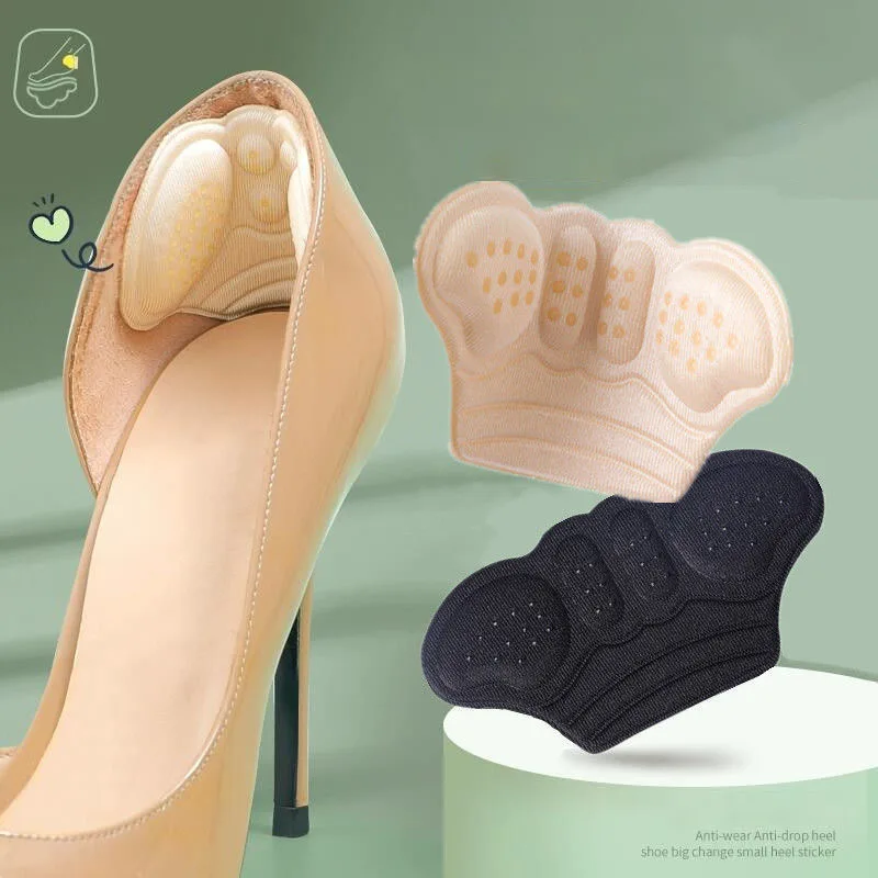 

High Heels Shoe Heel Stickers Heel Protector Inserts Anti Pain Plantar Fasciitis Relief Anti-Slip Adjust Size Anti-wear Heel Pad