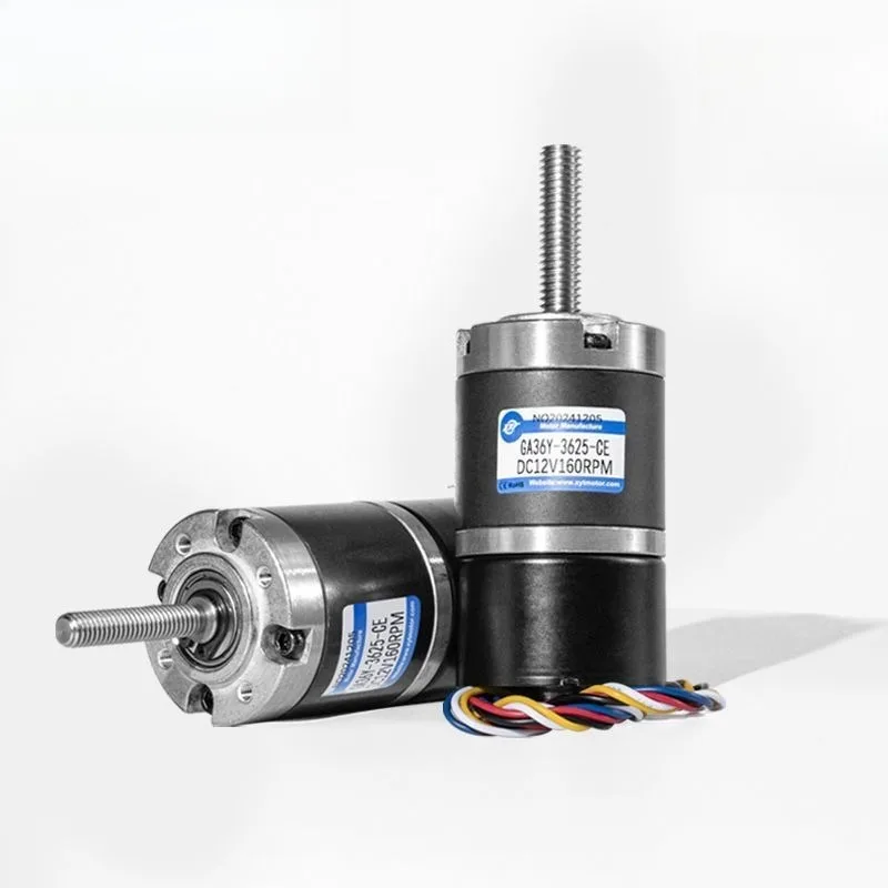 GA36Y-3625 Planetary DC brushless geared motor High torque power speed control motor M6M8 threaded rod shaft