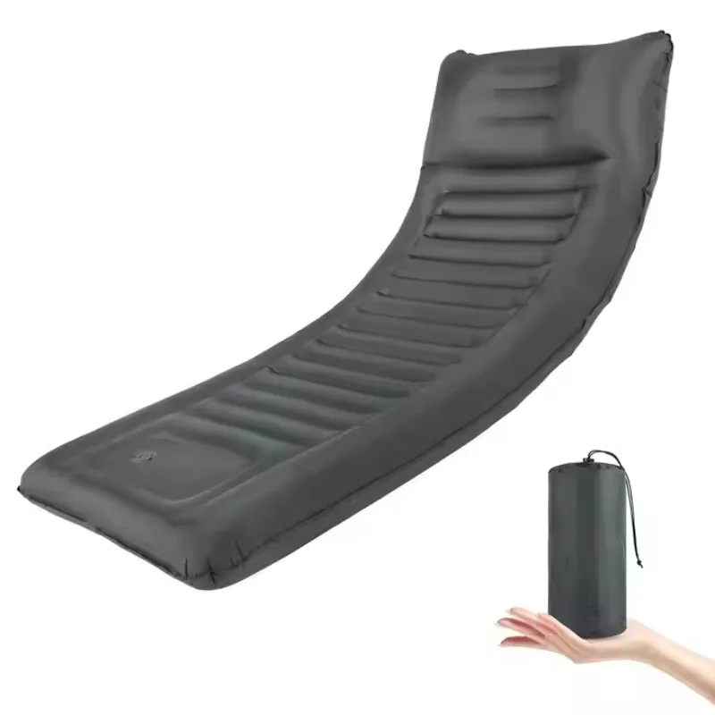 

Custom High Quality Waterproof Inflatable Camping Air Mattress Convenient Sleeping Pad Built-In Foot Pump Soft for Hiking