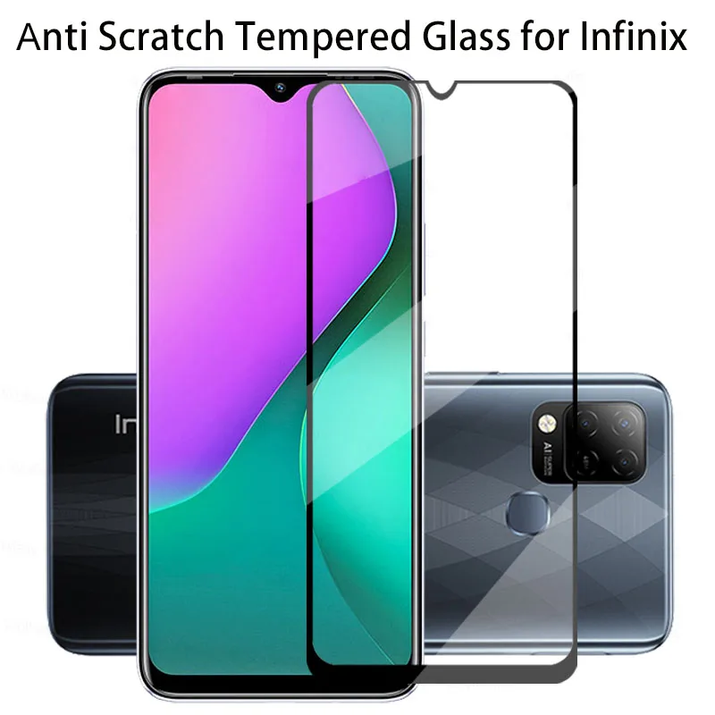 2-4PCS 9D Tempered Glass for Infinix Note 7 8i 10 11 Pro Hot 8 9 10T 11S 12i Play Anti Explosion Screen Protector Film