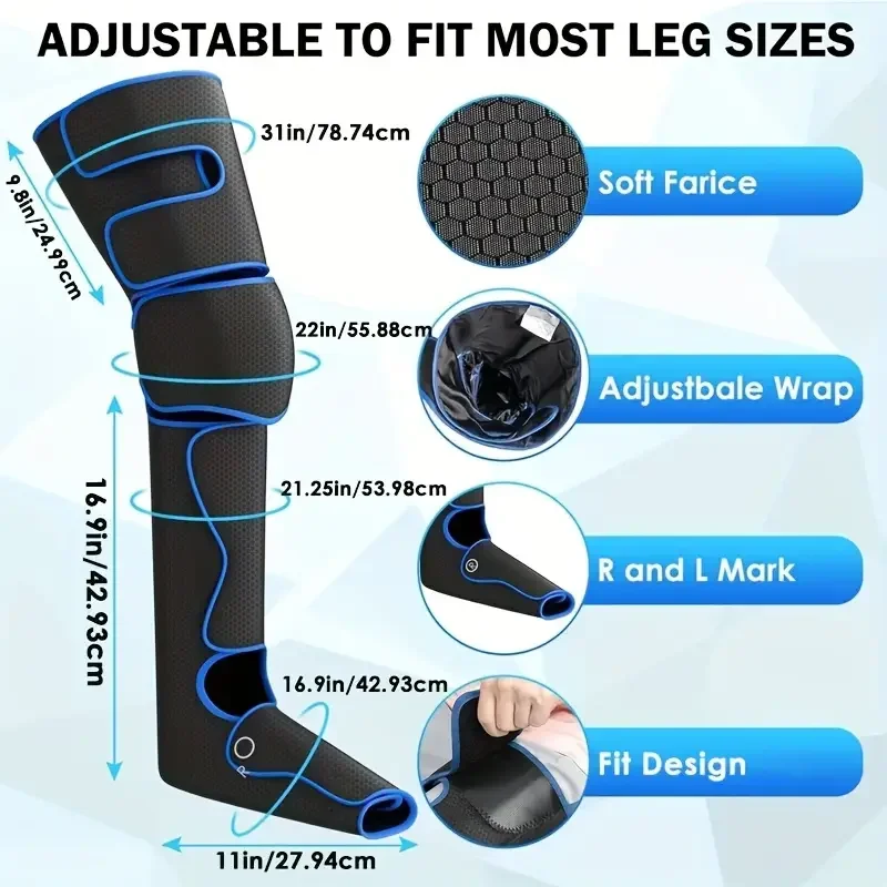 Full Leg Air Bag Massager with Hot Compress Leg Massager Relieve Pain Gift Leg Massager for Comfort And Relaxation