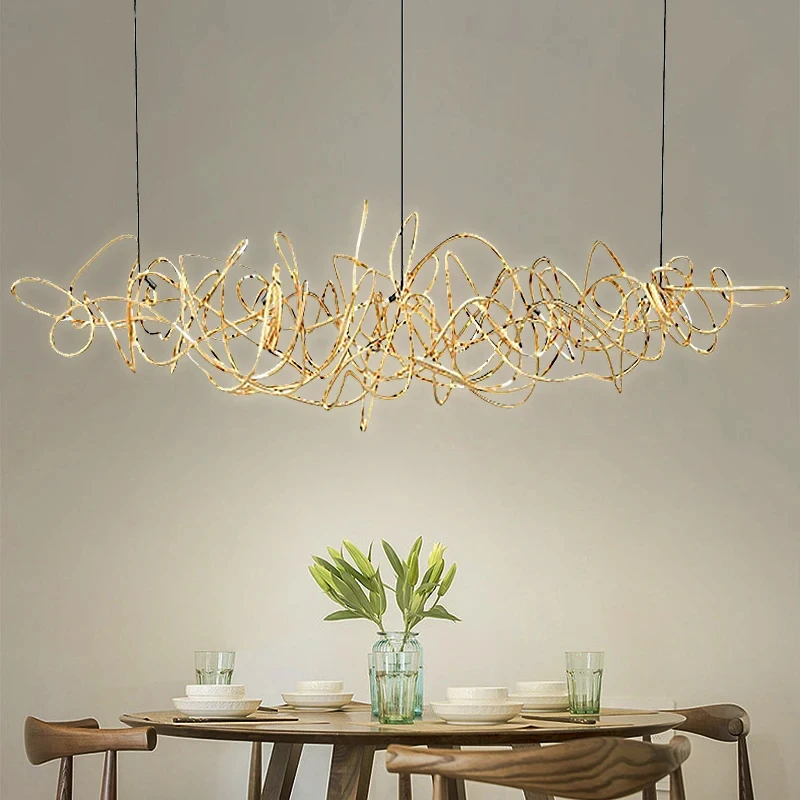 Nordic Art Led Chandelier For Dining Table Room Bar Kitchen Modern Creative Led Pendant Lamp Light For Room Home Decor