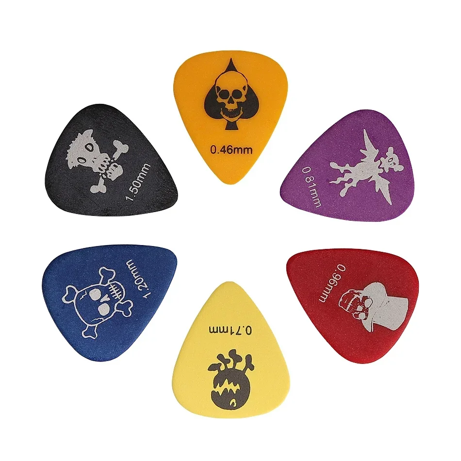 30/40/50 Pcs Alice Monster Pattern Matte Celluloid Guitar Picks For Acoustic Electric Guitar Mediator Thickness 0.46mm - 1.50mm