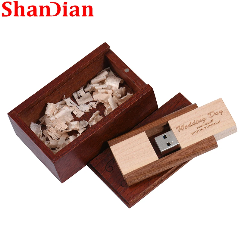 تدور خشبية 64 جيجابايت فلاش حملة محرك USB بشعار مخصص مجاني 2.0 32 جيجابايت القلم محرك الزفاف 8 جيجابايت ذاكرة عصا التصوير 4 جيجابايت U القرص القيقب 16 جيجابايت