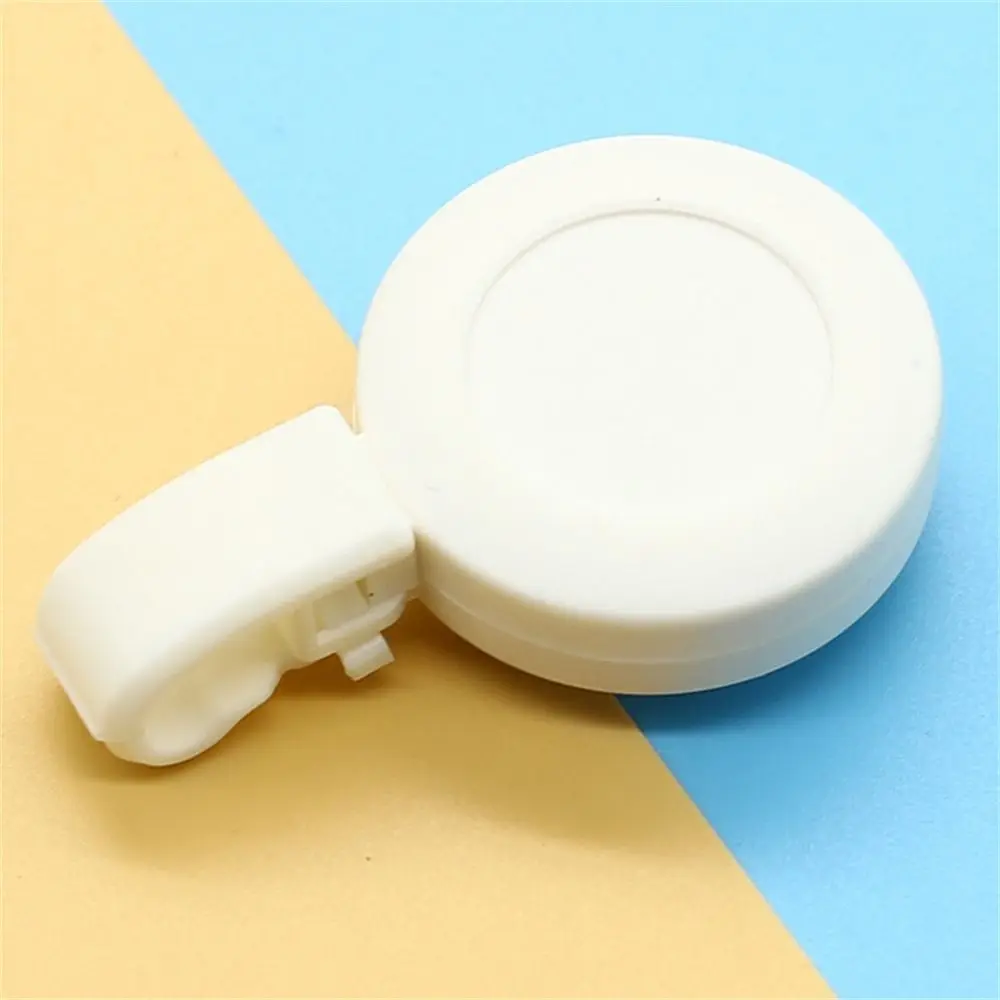 Frosted ID Card Holder Name Tag Keyring Clips Retractable Badge Reel Chest Card Keychain Easy To Pull Buckle Student Use