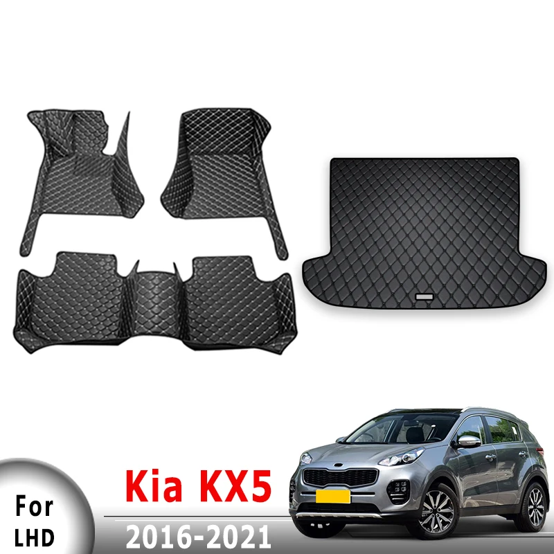 

Автомобильные коврики, ковры в багажник для Kia KX5 2016 2017 2018 2019 2020 2021, чехлы, автомобильные аксессуары для интерьера, водонепроницаемые подушечки для ног