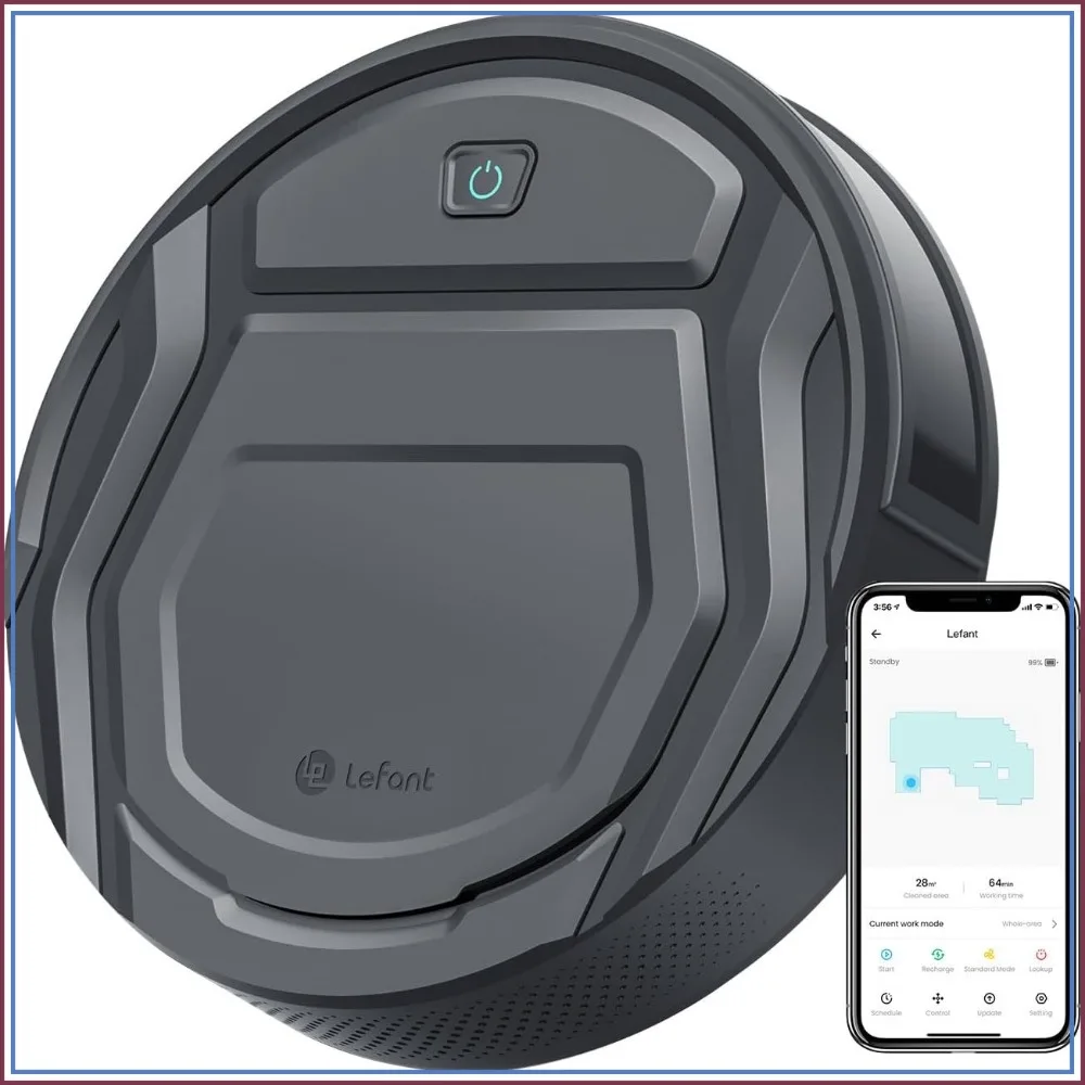 

2200Pa Suction Robot Vacuum, 120 Min Runtime, WiFi/App/Alexa, Slim Auto-Charging, Anti-Collision