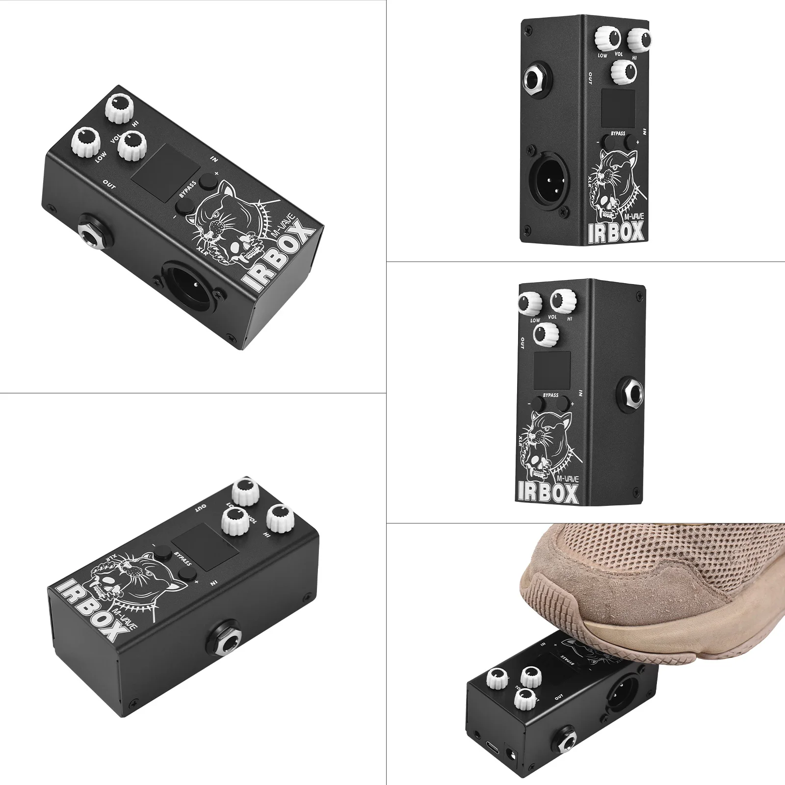 Guitar IR Box Effects Pedal with IR Cab Impulse Response Cabinets Speaker Simulator Input/Output Electric Guitar Effector