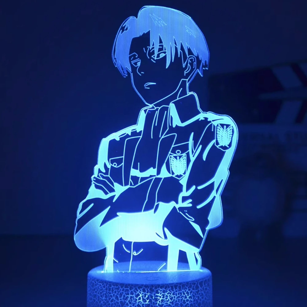 3D Anime LED Night Light, Lâmpada para decoração do quarto infantil, luz noturna para meninos, presentes para crianças, decoração da sala de estudo, 7 cores, 16 cores