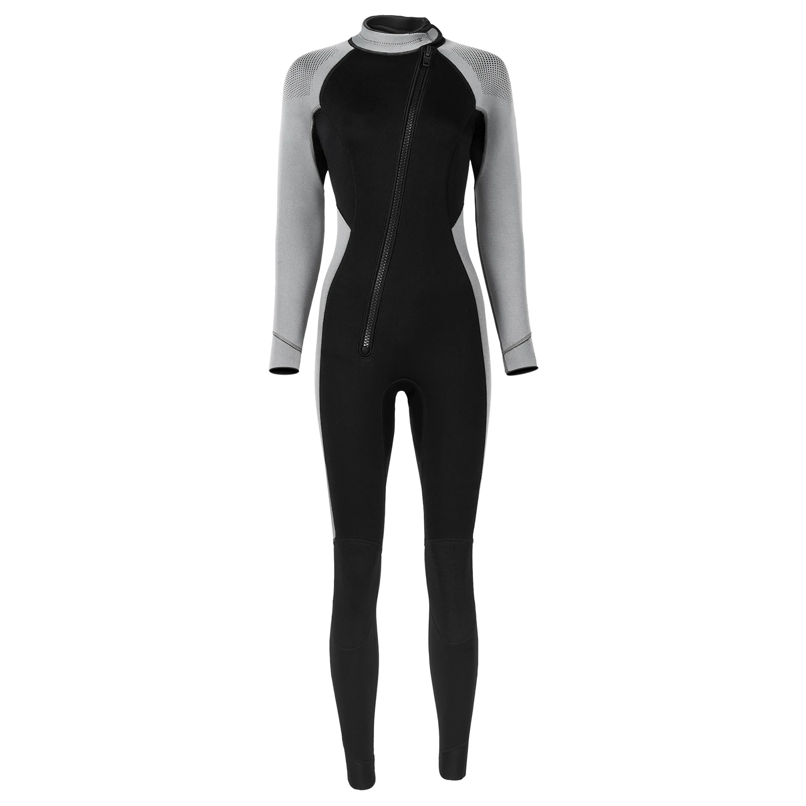 

Women 3mm Neoprene Diving Surfing Snorkeling Wetsuit Kayaking Spearfishing Freediving Front Zipper Swimming Full Body Jumpsuit