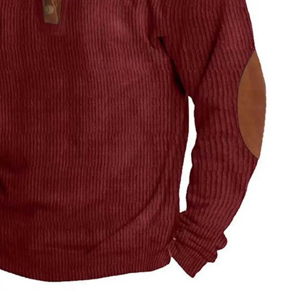 Men Lightweight Long Sleeve Tee Men's Stand-up Collar Pullover Shirt Lightweight Long Sleeve Casual Top Half Placket Buttoned