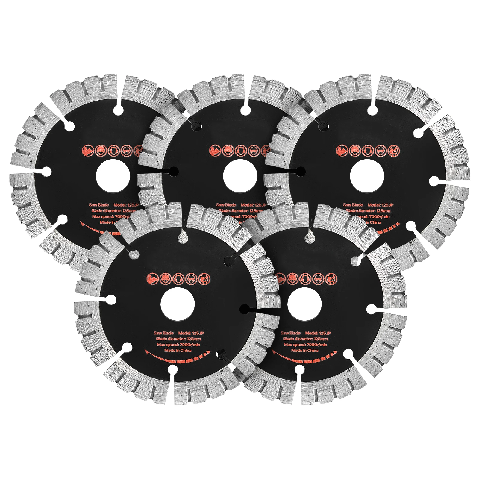 VEVOR Diamond Blades High-Hardness Diamond Segments 65Mn Steel Core Dry Wet Cutting Clean Edges for Concrete Stone Cement