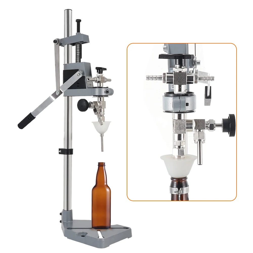 Newest Counter Pressure Beer Filler Machine Manual Bottle Filling Homebrew Beer Bottling Device Oxygen-free Contact Transfer Kit