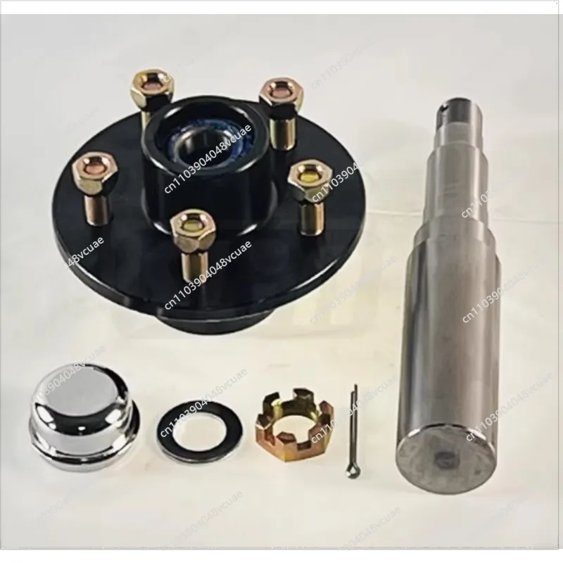 

RV Yacht Trailer Wheel Hub Axle Head, Ha Handle Head 1-1.5 Tons 5 Hole 114.3 Trailer Half Axle Short Axle Accessories