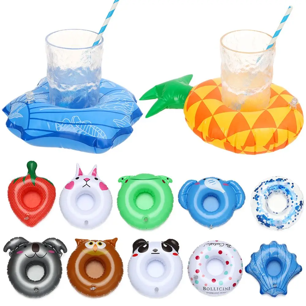 

1Pcs Pool Party Party Decoration Pool Floaties Drink Floats Inflatable Drink Holders Swimming Pool Float Inflatable Cup Coasters