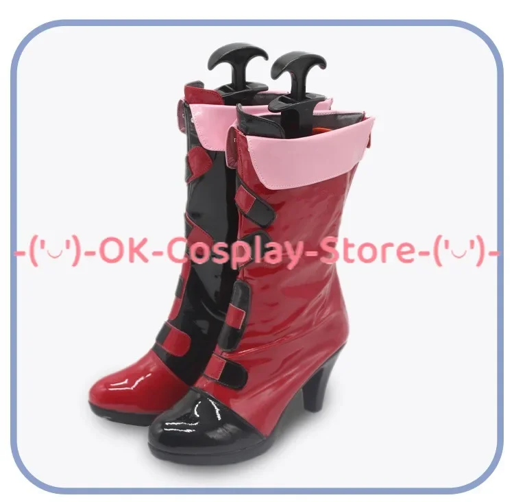 The Clown's Girl Harley Cosplay Shoes Halloween Carnival Boots PU Shoes Quinn Cosplay Props Custom Made