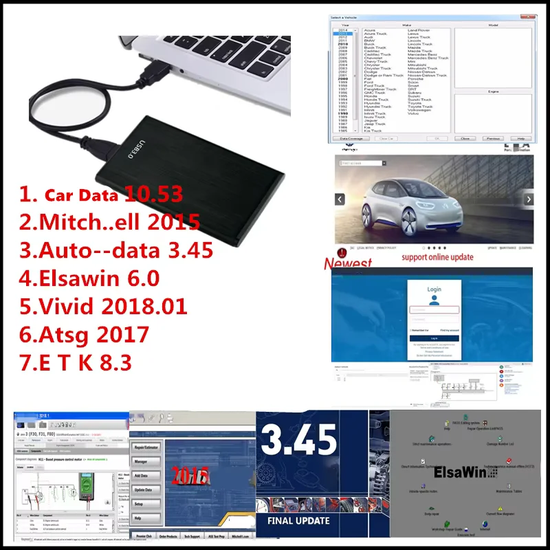New Auto Repair data 2026 Online Account US, Offline data V10.53 ,mitch..ell,Elsa-win6.0,Vivid 2018.01,auto data 3.45,E T K 8.3