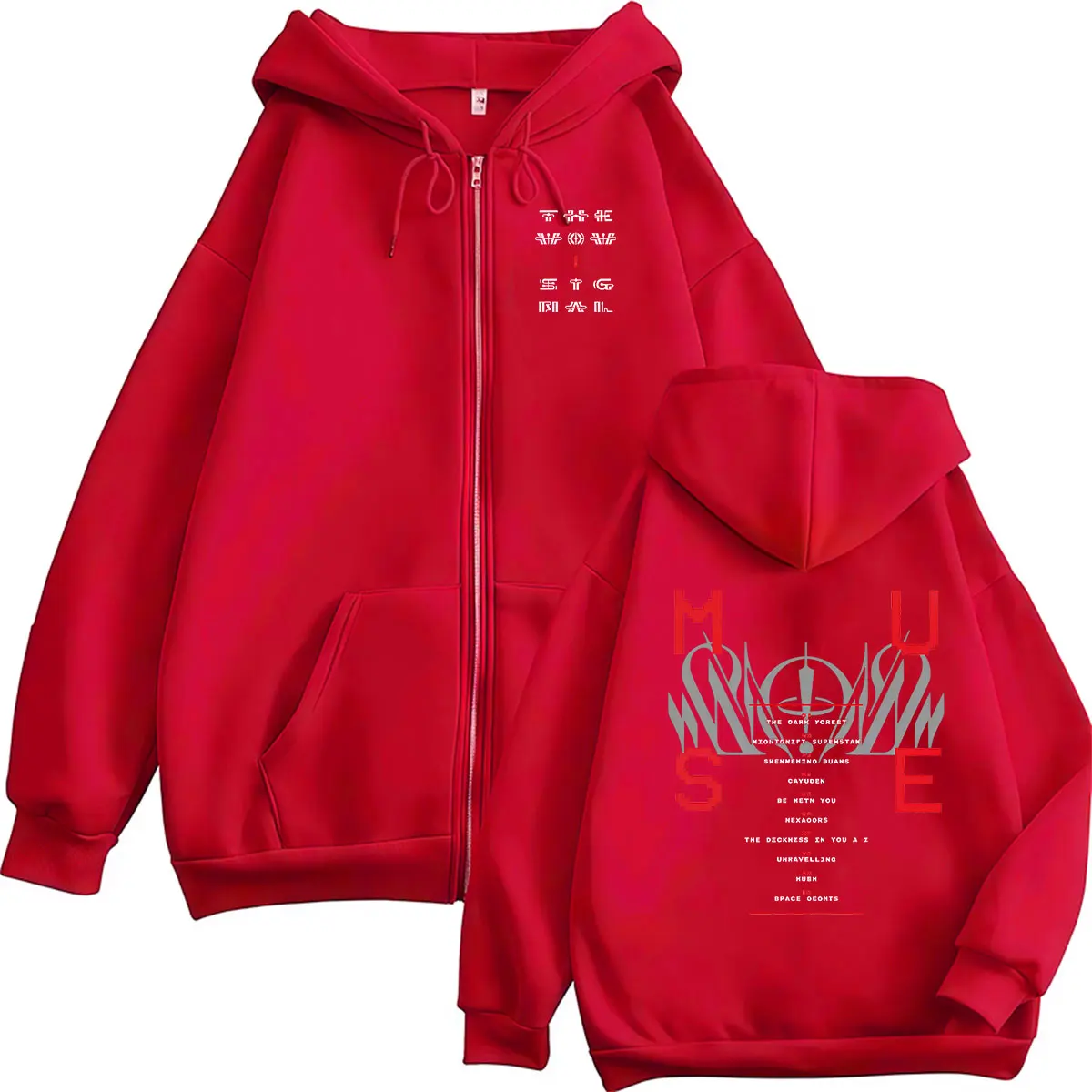 MUSE Band The Wow! Signal Tour 2026 Reißverschluss-Hoodie Herren Damen Kleidung Mode Vintage Sweatshirt Hip-Hop Pullover Jacke Kapuzenpullover – Detail 4