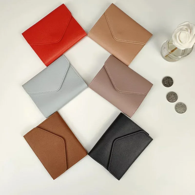 

The New Women's Wallet Fashion Simple Three Fold Short Money Clip Multi-card Multi-function Coin Wallet