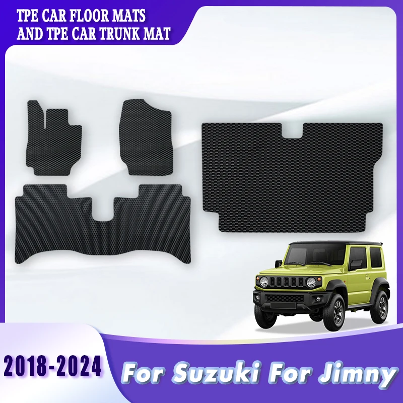 

TPE Car Floor Mats Trunk Carpets For Suzuki Jimny 2018 2019 2020 2021 2022 2023 2024 Auto Accessories Interior Products Covers